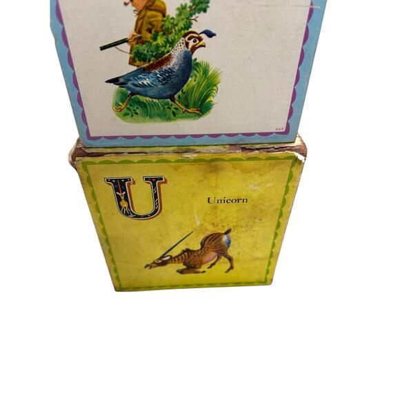 Playskool Golden Books Wood Nesting Boxes Alphabet Set of 8-1950's RARE - Picture 5 of 9